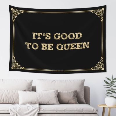 Funny Room Decoration "It's Good To Be Queen" Tapestry, Vintage Bar Decor, Bedroom Door Decoration (Color: Color, Size: 100 x 150 cm)