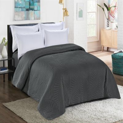 FEBE Dark Gray Microfiber Throw Blanket, 220 x 240 cm