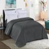FEBE Dark Gray Microfiber Throw Blanket, 220 x 240 cm view 1