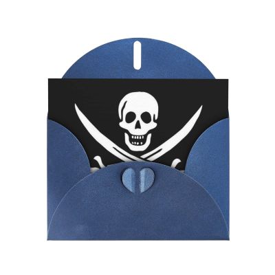 Pirate Flag, Vacation, Thank You, Friendship and Miss You Cards, Luxurious Pearl Paper, Blank Cards for Every Occasion