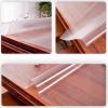 Round Transparent Table Protector, Odorless Antibacterial 2 mm Thick Clear Frosted PVC Tablecloth, Waterproof Desk Cover (Diameter 85 cm/33 in) view 3
