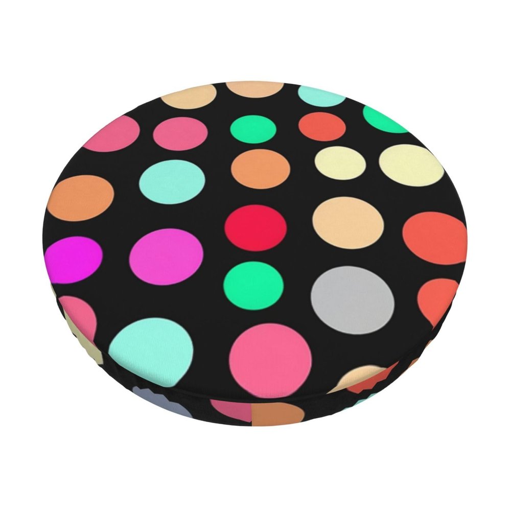 WSOIHFEC Multicolored Polka Dot Round Bar Stool Covers