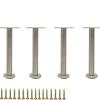 AVIMYA Modern-Style Adjustable Chrome Metal Furniture Leg, 1 Piece, 130 mm view 2