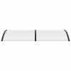BaraSh Door Canopy, Black and Transparent, 240 × 80 cm, Polycarbonate Lean-to Canopy view 2