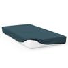 Atmosphre Solid-Color Fitted Sheet, 90 x 190 cm, Denim Blue view 2