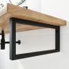 HEVVA 1x Washbasin Bracket – RHEIN – 20 cm Height (50 cm, Black) view 3