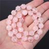 Natural Rose Quartz Stone Beads, Pink Faceted Rondelles, 4 x 6 mm, NO20 view 3