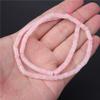 Natural Rose Quartz Stone Beads, Pink Faceted Rondelles, 4 x 6 mm, NO20 view 4