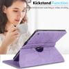 NETANY Case for Xiaomi Pad 5 / Pad 5 Pro, PU Leather Flip Cover with Stylus Holder, 360° Adjustable Stand, Tree of Life, No Auto Sleep/Wake, Purple view 3