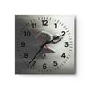 ARTTOR Modern Square Glass Wall Clock, Black and White People Design, 5485 view 1