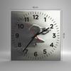 ARTTOR Modern Square Glass Wall Clock, Black and White People Design, 5485 view 4