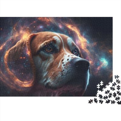 1000-Piece Beagle Dogs Wooden Puzzle, 75 x 50 cm