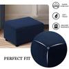 MeRcri Rectangular Velvet Jacquard Ottoman Cover, Stretch Slipcover (#13, 150 x 70–95 cm) view 4