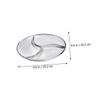 Three-Compartment Tempered Glass Plate for Breakfast and Fruit view 2
