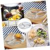 Three-Compartment Tempered Glass Plate for Breakfast and Fruit view 3