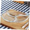 Three-Compartment Tempered Glass Plate for Breakfast and Fruit view 4