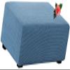 MeRcri Rectangular Velvet Jacquard Stretch Ottoman Cover, 90 x 70–85 cm view 1