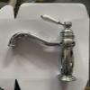 Vintage Brass Bathroom Faucet for Under-Counter Basin, Hot and Cold Mixer, Silver view 4
