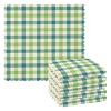 FRODOTGV St. Day Terry Dish Towels, Green/White Buffalo Check view 1