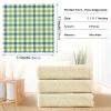 FRODOTGV St. Day Terry Dish Towels, Green/White Buffalo Check view 3