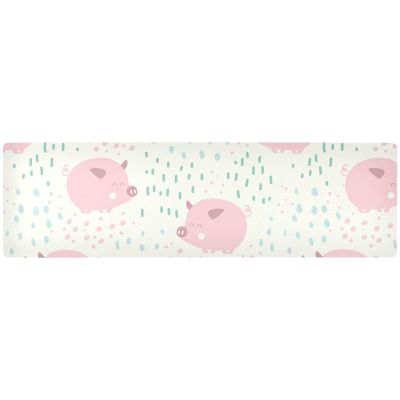 Long Trivet for Hot Pots and Pans, Heat-Resistant Runner and Waterproof Mat, 100 x 30 cm, Hand-Washable, Pink