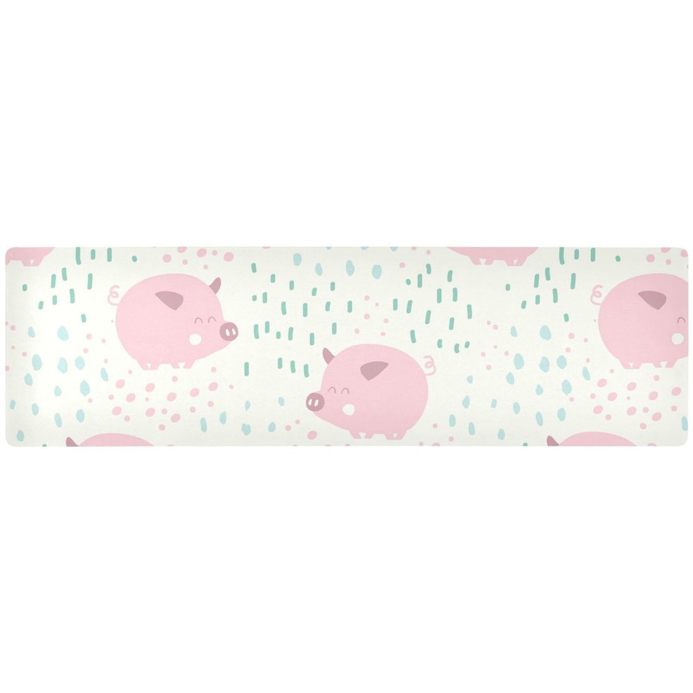 Long Trivet for Hot Pots and Pans, Heat-Resistant Runner and Waterproof Mat, 100 x 30 cm, Hand-Washable, Pink