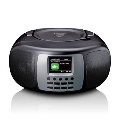 Lenco SCD-860 Portable CD Radio with DAB+, FM, Bluetooth, Top-Loading CD Player, 2.4" TFT Display, Dual Alarm, 2 x 2W RMS, Black