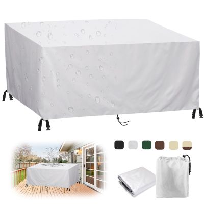 Waterproof 420D Oxford Garden Furniture Cover, Silver, 200 x 95 x 106 cm