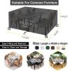 Waterproof 420D Oxford Garden Furniture Cover, Black, 160 x 37 x 50 cm view 2
