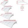 Arched Polycarbonate Door Canopy, 32 x 165 in, Modern Style view 3