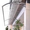Arched Polycarbonate Door Canopy, 24 x 173 in, Modern Style view 1