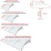 Arched Polycarbonate Door Canopy, 24 x 173 in, Modern Style view 3