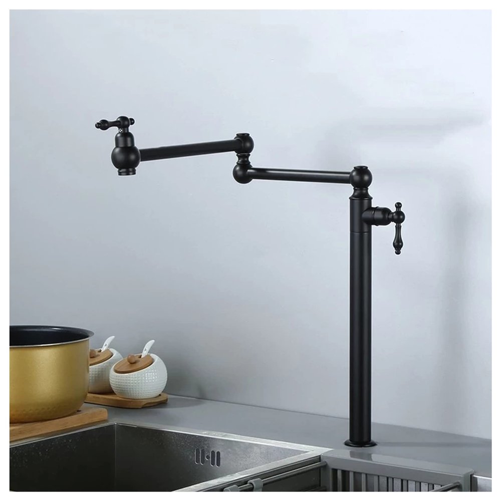 Modern Deck-Mount Pot Filler Faucet, Chrome