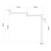 Modern Deck-Mount Pot Filler Faucet, Chrome view 3