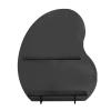 Coffee Bean-Shaped Cosmetic Storage Organizer, Black view 1