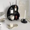 Coffee Bean-Shaped Cosmetic Storage Organizer, Black view 2