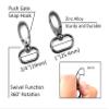 VersaKits 10-Piece 1-Inch Bronze-Colored Oval Carabiner Hooks view 2