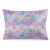 NIBABAEU Mermaid Fish Scale Wave Decorative Pillow Cover, 40 x 60 cm, Soft Polyester, 1 Count view 1