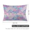 NIBABAEU Mermaid Fish Scale Wave Decorative Pillow Cover, 40 x 60 cm, Soft Polyester, 1 Count view 2