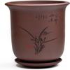 DSHUB Purple Sand Ceramic Orchid Pot with Tray view 1