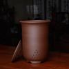 DSHUB Purple Sand Ceramic Orchid Pot with Tray view 4