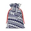 Blue Polynesian Maori Tribal Pattern Christmas Gift Bag with Drawstring view 2