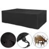 Garden Furniture Cover, Rectangular, 420D Oxford Fabric, Waterproof, Winter-Resistant, Black, 230 x 110 x 85 cm (L x W x H) view 2