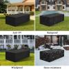 Garden Furniture Cover, Rectangular, 420D Oxford Fabric, Waterproof, Winter-Resistant, Black, 230 x 110 x 85 cm (L x W x H) view 4