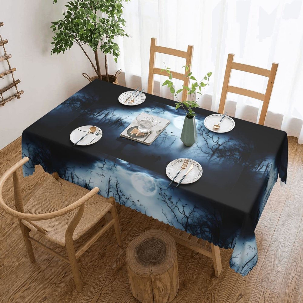 AvImYa Gothic Happy Halloween Tablecloth, 183 x 137 cm