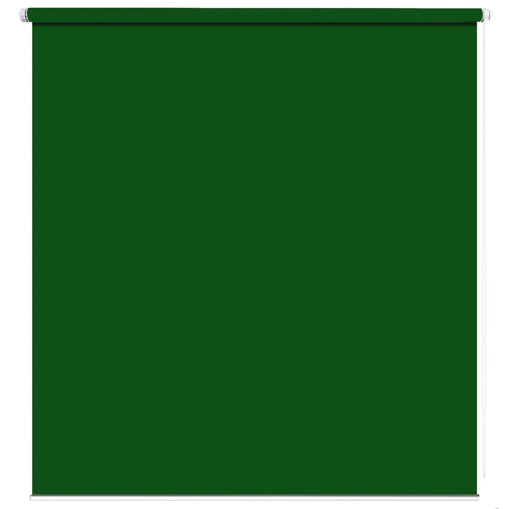 Double Roller Blind 55 x 240 cm, Side-Pull, Blackout & Privacy, No-Drill, Dark Green