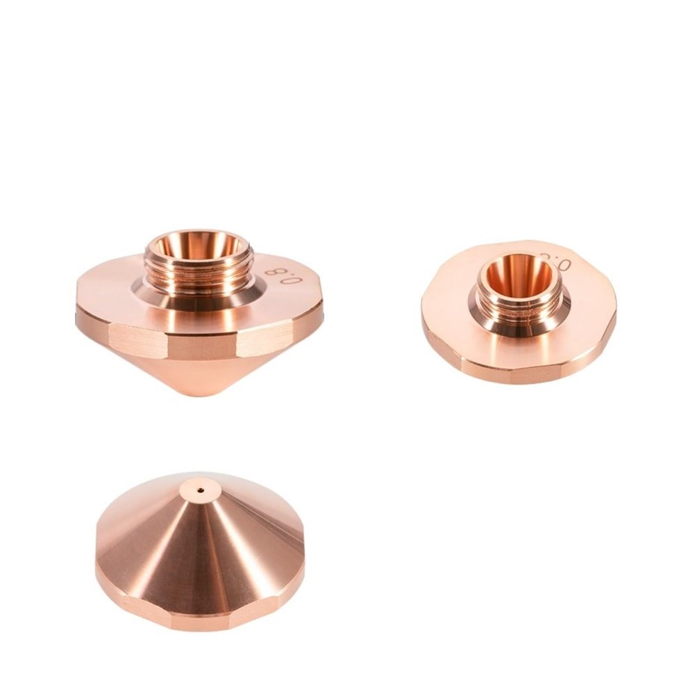 CO2 Laser Lens Beam Nozzle, Fiber Laser, Single and Double Layer, 25 mm Diameter, 15 mm Height, M11, for Fiber Laser Cutting Head (5.0 mm, Double Chrome Layer)