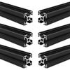 Coavoo 3030 T-Slot Aluminum Extrusion, 1260 mm, Black, 6-Pack view 1