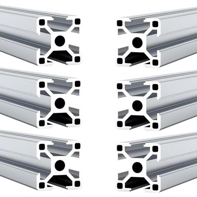 Coavoo 3030 T-Slot Aluminum Profiles, 700 mm, Silver, 6-Pack