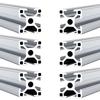 Coavoo 3030 T-Slot Aluminum Profiles, 700 mm, Silver, 6-Pack view 1